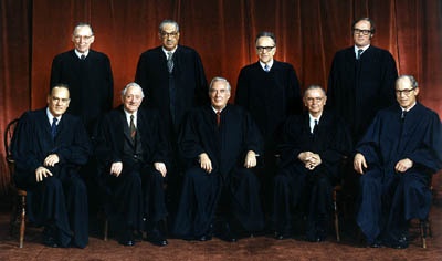 The 1973 Supreme Court Group Picture [Public domain], via Wikimedia Commons