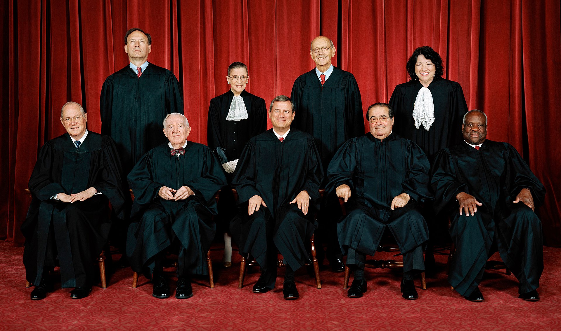 The 2009 Supreme Court Group Picture [Public domain], via Wikimedia Commons