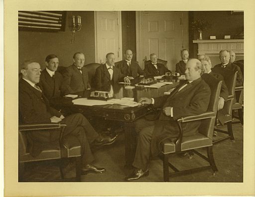 Woodrow Wilson's cabinet, from the Presidential Library Archives in Staunton, VA [No restrictions], via Wikimedia Commons